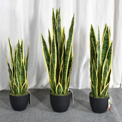 Matorino -Fake Plants Indoor, Artificial Snake Plants With Plastic Pods, Nordic Style Artificial Greenery, Faux Sansevieria Trifasciata, Tiger Piran Orchid For Living Room, Home, Bedroom, Office, Kitchen, Porch, Coffee Tables, Side Tables Desk.