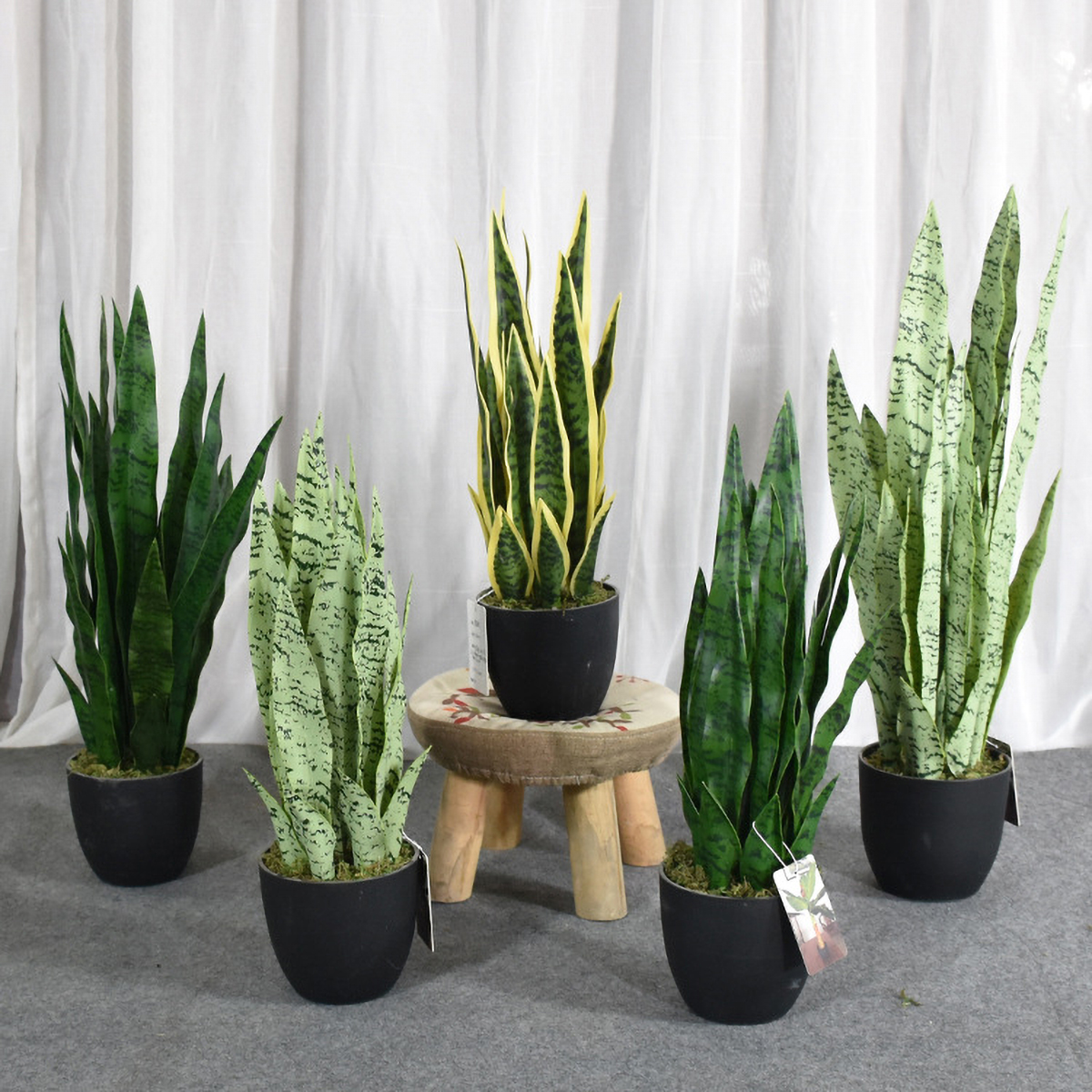 Matorino -Fake Plants Indoor, Artificial Snake Plants With Plastic Pods, Nordic Style Artificial Greenery, Faux Sansevieria Trifasciata, Tiger Piran Orchid For Living Room, Home, Bedroom, Office, Kitchen, Porch, Coffee Tables, Side Tables Desk.