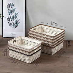 Matorino -Plastic Storage Baskets, Small Pantry Organization and Storage Bins, Household Organizers for Laundry Room, Bathrooms, Bedrooms, Kitchens, Cabinets, Countertops, Under Sink or On Shelves.