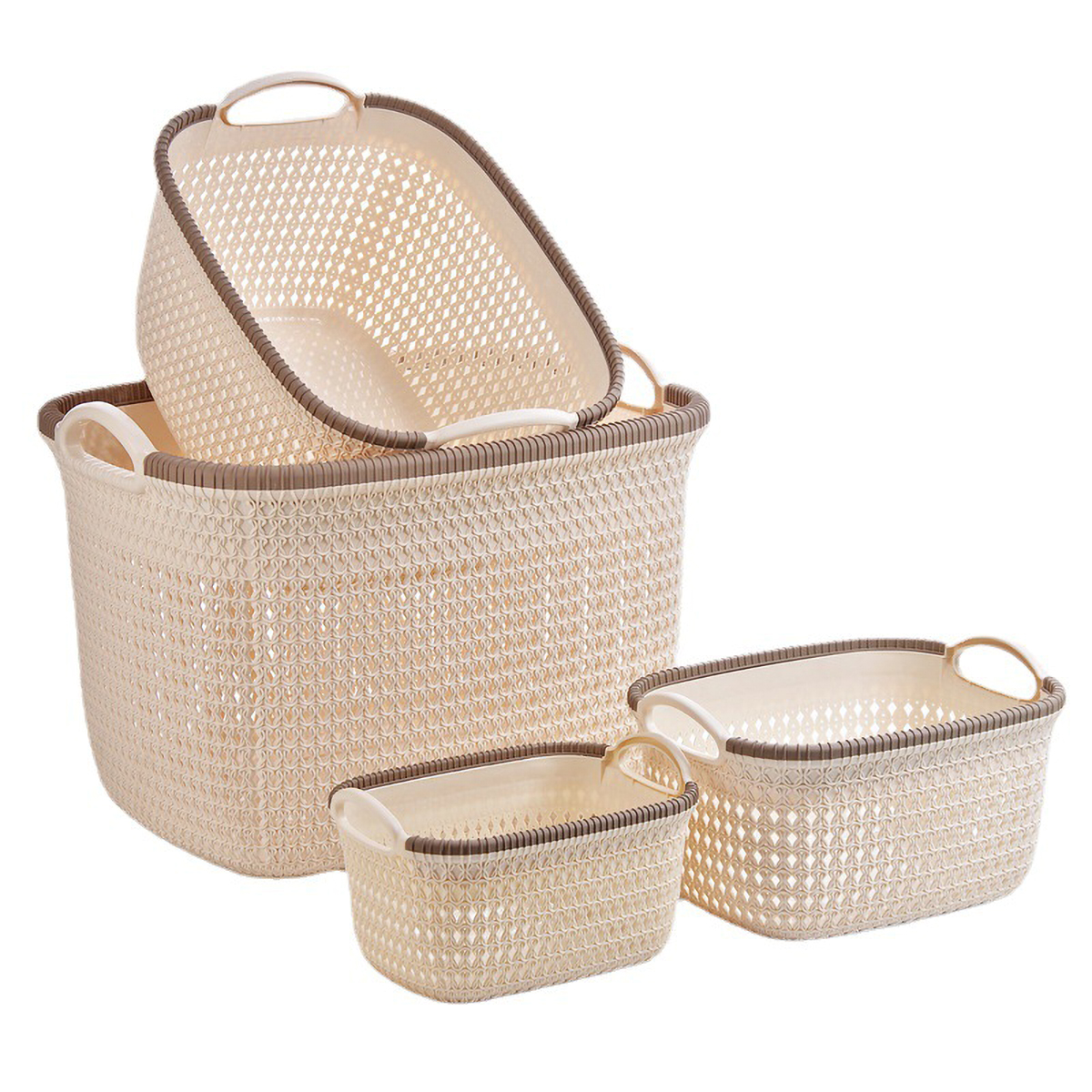 Matorino -Plastic Storage Basket, Perfect Kitchen Organization, Pantry Storage, Cabinet Organizers. Open Storage Bin for Snak, Toys, Clothes and Books. Organize Closets, Cabinets, Pantry, Shelving and Countertop Space.