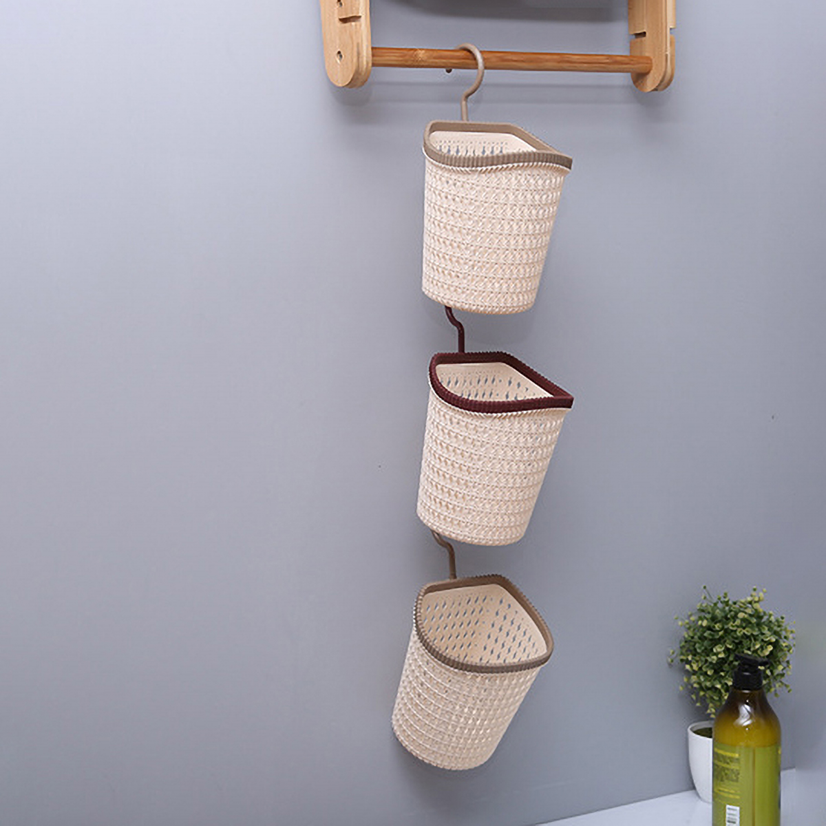 Matorino -Plastic Hanging Shower Caddy Basket,Connecting Organizer Storage Basket,with Hook,For Bathroom, Kitchen, Pantry, Balcony, Dorm Room for Clothes and Toys.