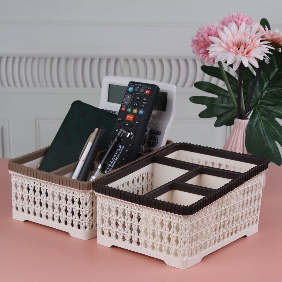 Matorino -Desk Organizer and Accessories, Organizer Box for Dressing Table, Vanity Countertop, Bathroom Counter. Plastic Makeup Organizer, Pen Holder for Desktop Storage, Desk Organization for School, Home, Office Supplies.