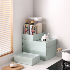 Matorino -PET Storage Box Containers for Organizing Cloths and Shoes, Plastic Storage Bins with Lid, White Stackable Storage Basket Organizer Box, Sturdy Containers Organizing Lidded Bins for Shelves, Cabinet, Desk, Pantry, Bedroom, Bathroom, Book, Toys.