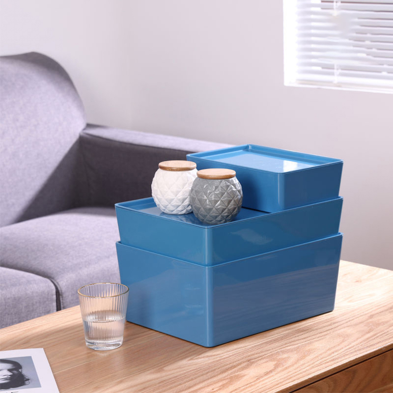 Matorino -PET Storage Box Containers for Organizing Cloths and Shoes, Plastic Storage Bins with Lid, White Stackable Storage Basket Organizer Box, Sturdy Containers Organizing Lidded Bins for Shelves, Cabinet, Desk, Pantry, Bedroom, Bathroom, Book, Toys.