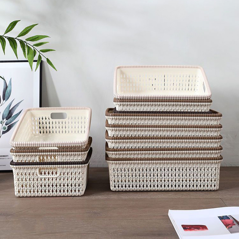 Matorino -Plastic Storage Baskets, Small Pantry Organization and Storage Bins, Household Organizers for Laundry Room, Bathrooms, Bedrooms, Kitchens, Cabinets, Countertops, Under Sink or On Shelves.