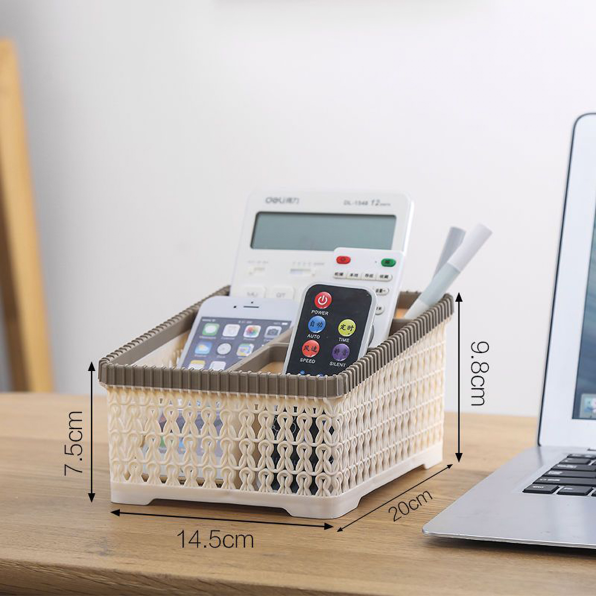 Matorino -Office Desk Organizer and Accessories with 4 Compartments, Remote Control Holder, Tissue Box, Paper Dispenser, Plastic Makeup Organizer, Pen Holder for Desktop Storage, Desk Organization for School, Home, Office Supplies.