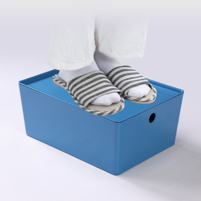 Matorino -PET Storage Box Containers for Organizing Cloths and Shoes, Plastic Storage Bins with Lid, White Stackable Storage Basket Organizer Box, Sturdy Containers Organizing Lidded Bins for Shelves, Cabinet, Desk, Pantry, Bedroom, Bathroom, Book, Toys.