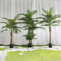 Matorino -Fake Plant with Pot, Desk Bamboo Leaf Plant, Artificial Potted Faux Plants for Office Desk. Artificial Palm Plant in White Pot, Real Touch Faux Tropical Palm Tree, Houseplant for Home Indoor Living Room Tabletop Balcony Decorations.