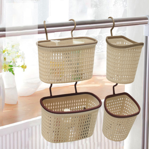 Matorino -Plastic Hanging Shower Caddy Basket,Connecting Organizer Storage Basket,with Hook,For Bathroom, Kitchen, Pantry, Balcony, Dorm Room for Clothes and Toys.