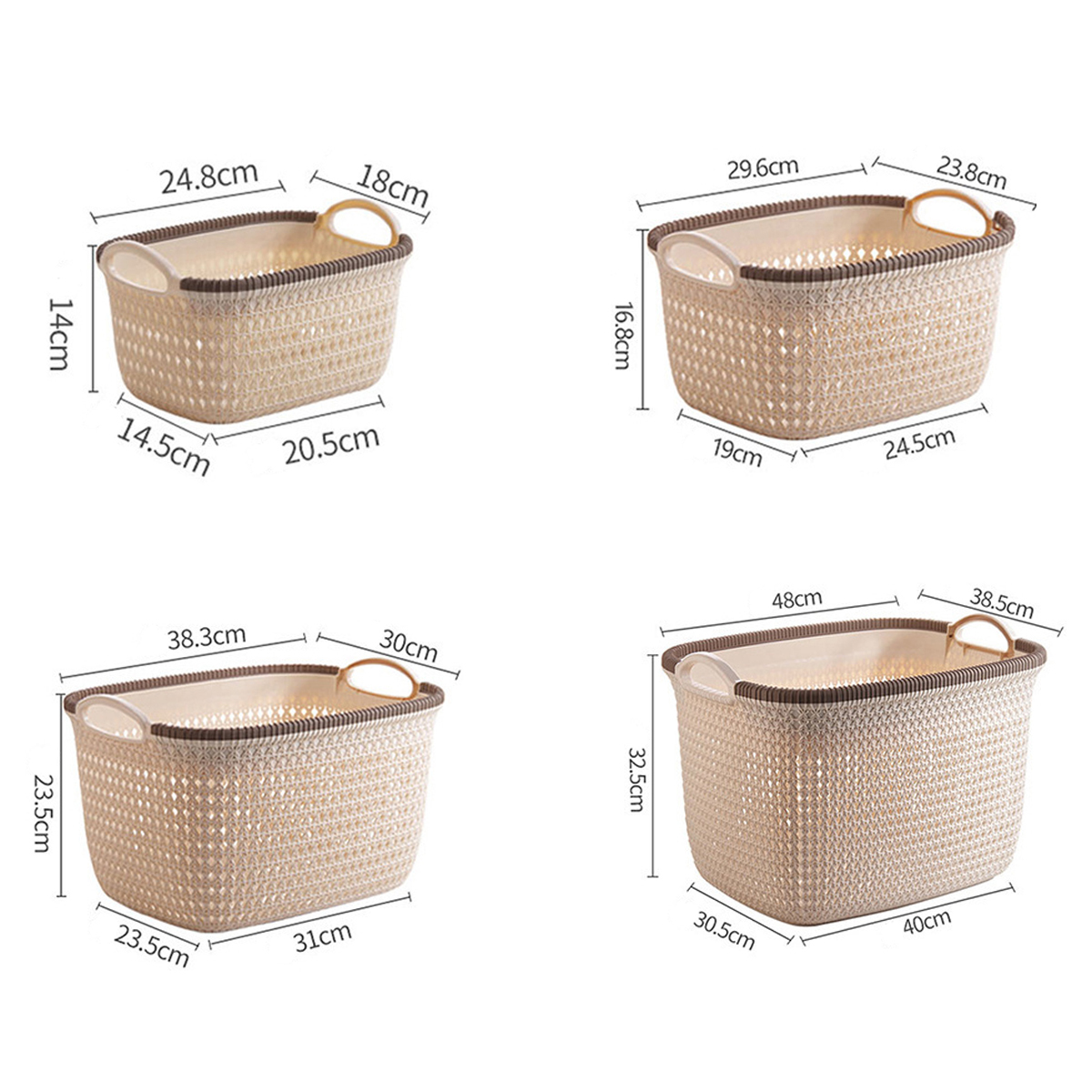 Matorino -Plastic Storage Basket, Perfect Kitchen Organization, Pantry Storage, Cabinet Organizers. Open Storage Bin for Snak, Toys, Clothes and Books. Organize Closets, Cabinets, Pantry, Shelving and Countertop Space.
