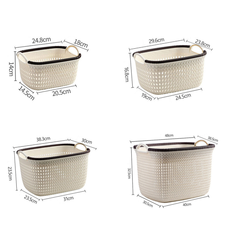 Matorino -Plastic Storage Basket, Perfect Kitchen Organization, Pantry Storage, Cabinet Organizers. Open Storage Bin for Snak, Toys, Clothes and Books. Organize Closets, Cabinets, Pantry, Shelving and Countertop Space.