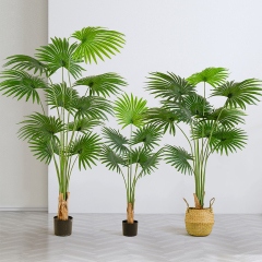 Matorino -Fake Plant with Pot, Desk Bamboo Leaf Plant, Artificial Potted Faux Plants for Office Desk. Artificial Palm Plant in White Pot, Real Touch Faux Tropical Palm Tree, Houseplant for Home Indoor Living Room Tabletop Balcony Decorations.