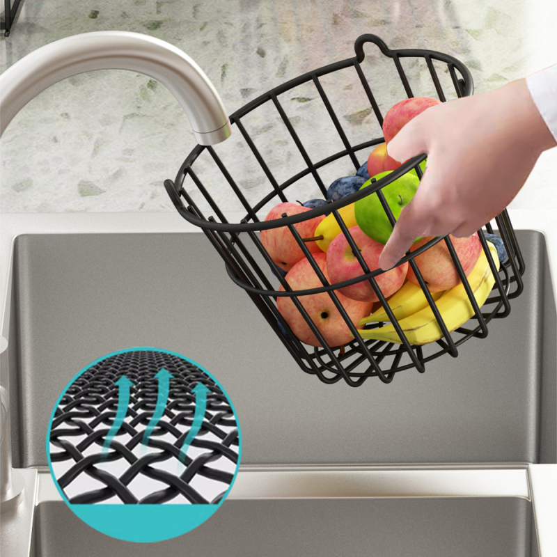 Matorino -2 Tier and 3 Tier Iron Fruit Basket Fruit Bowl for Kitchen Counter,Bread,Fruit and Vegetable Holder Storage Basket,Wire Hanging Basket stand for Kitchen Organizer.