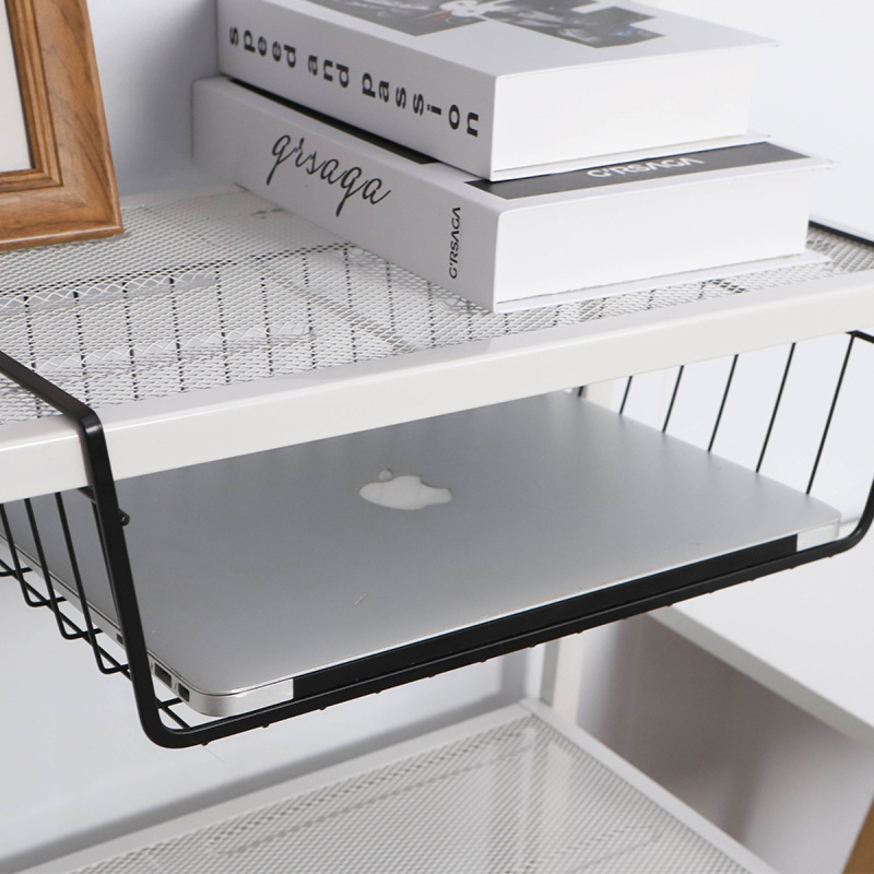 Matorino -Storage Basket Under Shelf, Wire Basket Household Metal Under Shelf, Hanging Storage Bin Basket Slides Under Shelves for Storage Space Saving for Kitchen Pantry Bookshelf Cabinet.