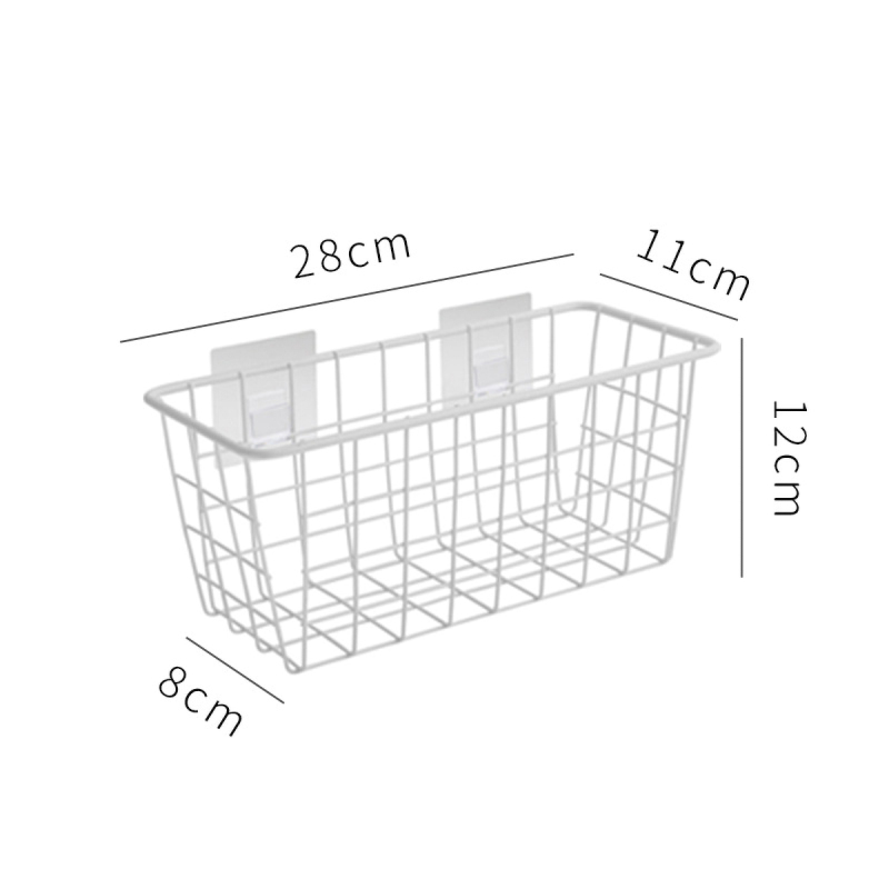 Matorino -Portable Metal Farmhouse Wall Decor Storage Organizer , Basket Bin with Handles and Floating Shelves, for Hanging in Bathroom,Kitchen,Office-Wall Mount Hooks Included.