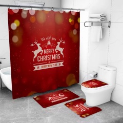Matorino -Shower Curtain Sets of Christmas for Bathroom Decor with Rugs,Mats,Gifts for Christmas, Decor for Christmas