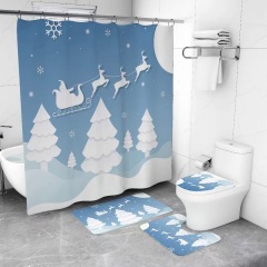 Matorino -Shower Curtain Sets of Christmas for Bathroom Decor with Rugs,Mats,Gifts for Christmas, Decor for Christmas