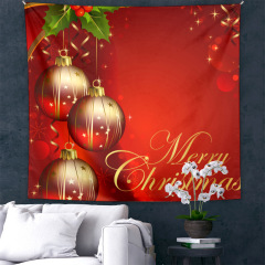Matorino-Wall Tapestry Christmas Colorful Tapestry Backdrop, Xmas Santa Claus, Reindeer, Tree and Fire Place for the Living Room Background Wall Hanging for Party Home Christmas Wall Decor