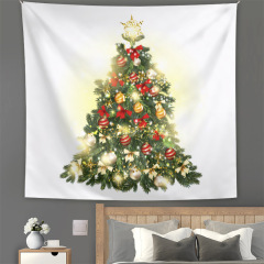 Matorino-Wall Tapestry Christmas Colorful Tapestry Backdrop, Xmas Santa Claus, Reindeer, Tree and Fire Place for the Living Room Background Wall Hanging for Party Home Christmas Wall Decor