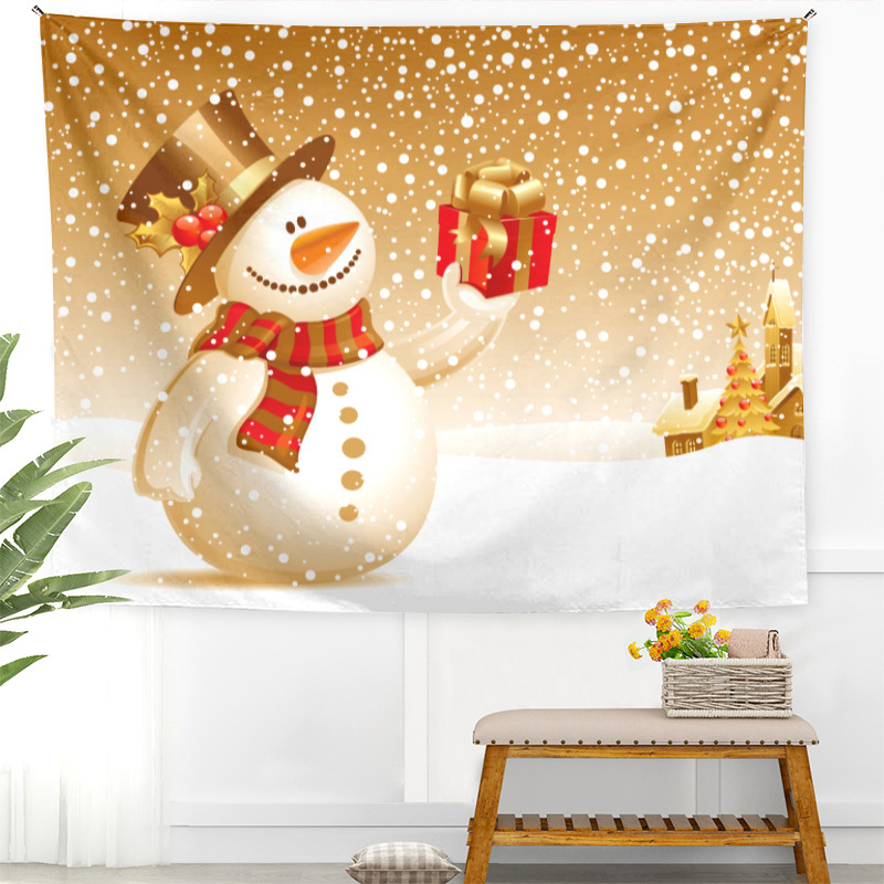 Matorino-Wall Tapestry Christmas Colorful Tapestry Backdrop, Xmas Santa Claus, Reindeer, Tree and Fire Place for the Living Room Background Wall Hanging for Party Home Christmas Wall Decor