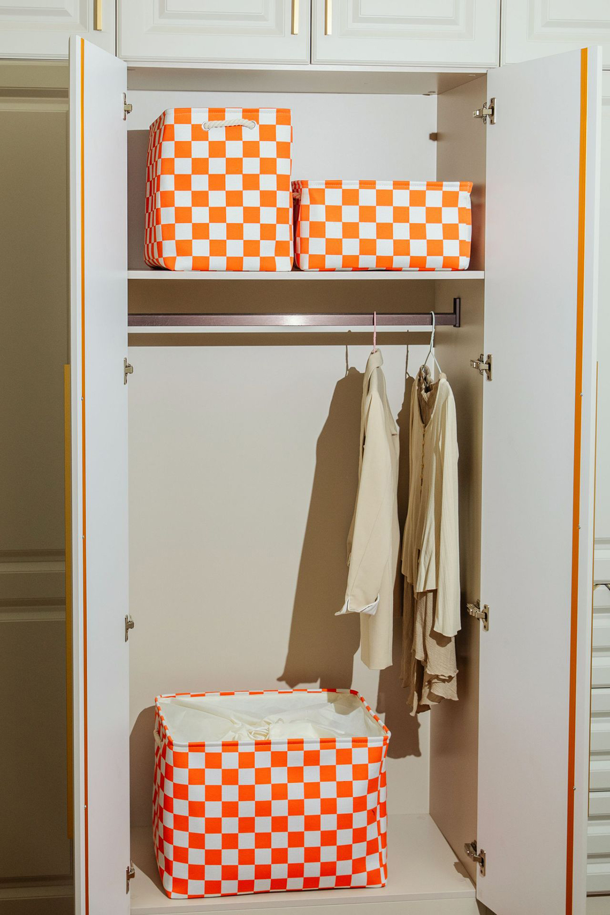 Matorino -Foldable Storage Baskets for Shelves, Nursery Home Closet, Canvas Cloth Storage Bins, Organizer Baskets with Handles