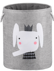 Matorino -Foldable Animal Round Storage Bins Fabric Toy Box/Chest/Organizer for Kids Nursery, Non Woven Fabric and Cardboard Kids Storage Bin Fabric Boxes for Storage Toy Storage Organizer
