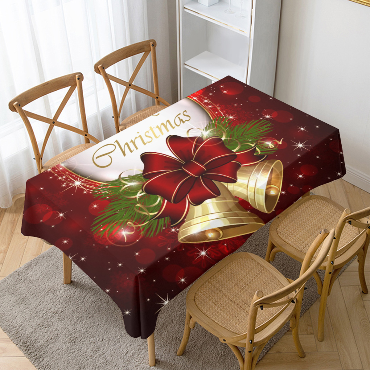 Matorino -Tablecloth for Christmas Pattern, Rectangular Tablecloth Water Resistance Antiwrinkle Spillproof, Soft Jacquard Table Cloth for Dining Room, Buffet Banquet Parties and Holiday Dinners.