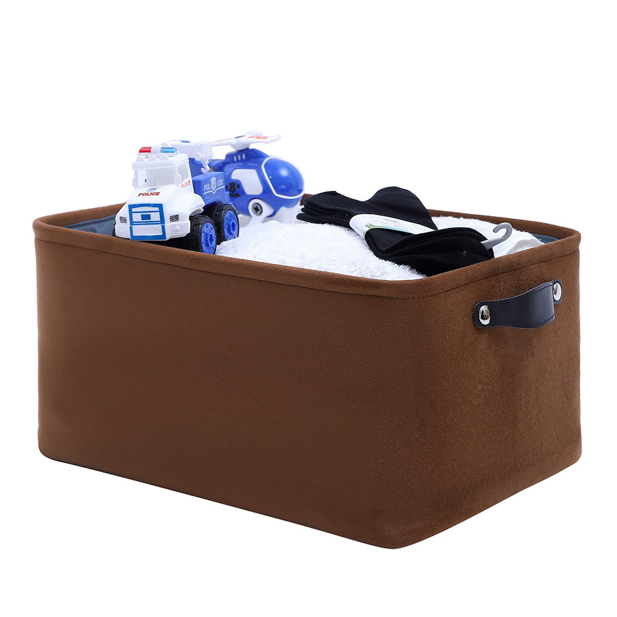 Matorino -Fabric Cloth Bins for Shelves, Organizing Closet Shelf Nursery Toy Decorative Closet, Organizer Bins with Handles, Baby Cloth Nursery Fabric Bulk decorative