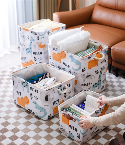 Matorino -Fabric Storage Bins for Organizing, Foldable Closet Storage Boxes for Shelves, Clothes Baskets with Cotton Rope Handles