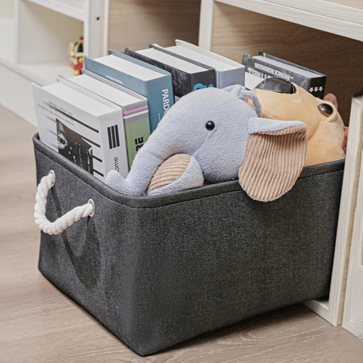 Fabric best sale toy box