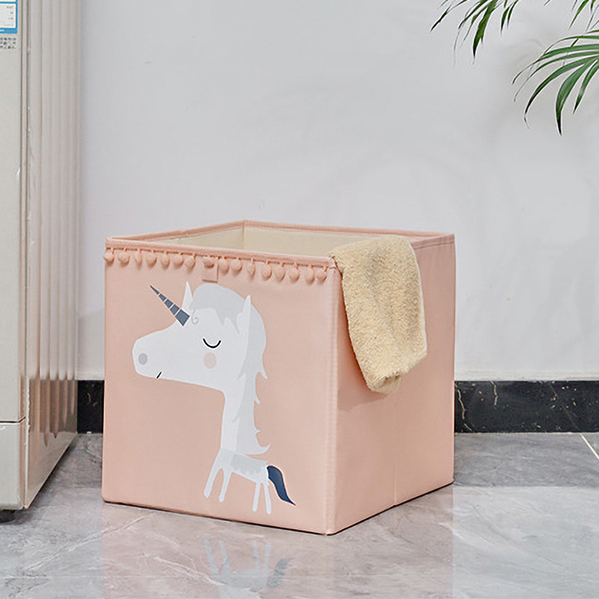 Matorino -Foldable Animal Cube Storage Bins Fabric Toy Box/Chest/Organizer for Kids Nursery, Non Woven Fabric and Cardboard Kids Storage Bin Fabric Boxes for Storage Toy Storage Organizer
