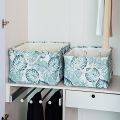 Matorino -Storage Bin Organizer with Handles for Jungle Decor,Shelf Basket,Leaf Basket,Foldable Closet Storage Boxes for Shelves