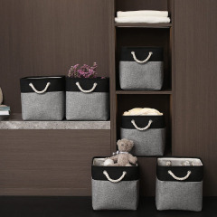 Matorino -Fabric Storage Bins for Organizing, Foldable Closet Storage Boxes for Shelves, Clothes Baskets with Cotton Rope Handles