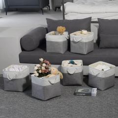 Matorino -Fabric Storage Bins for Organizing, Foldable Closet Storage Boxes for Shelves, Clothes Baskets with Cotton Rope Handles