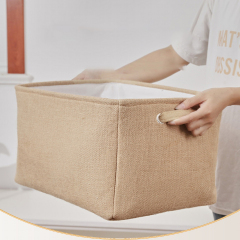 Matorino -Natural Color Foldable Fabric Storage Baskets Drawer, Organizer for Shelves Nursery Closet Bedroom Clothes Storage Bins