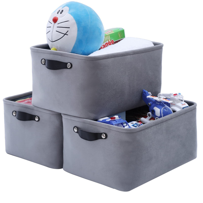 Matorino -Fabric Cloth Bins for Shelves, Organizing Closet Shelf Nursery Toy Decorative Closet, Organizer Bins with Handles, Baby Cloth Nursery Fabric Bulk decorative