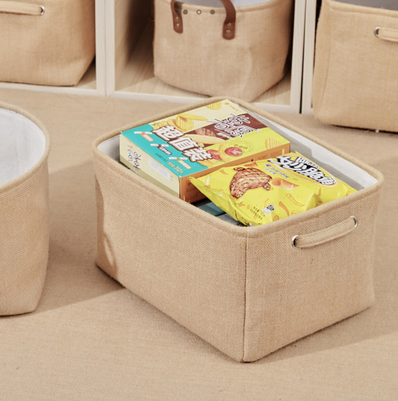 Matorino -Natural Color Foldable Fabric Storage Baskets Drawer, Organizer for Shelves Nursery Closet Bedroom Clothes Storage Bins