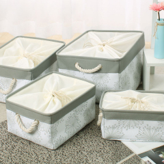 Matorino -Fabric Storage Bins for Organizing, Foldable Closet Storage Boxes for Shelves, Clothes Baskets with Cotton Rope Handles