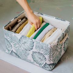 Matorino -Storage Bin Organizer with Handles for Jungle Decor,Shelf Basket,Leaf Basket,Foldable Closet Storage Boxes for Shelves