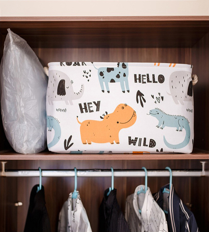 Matorino -Fabric Storage Bins for Organizing, Foldable Closet Storage Boxes for Shelves, Clothes Baskets with Cotton Rope Handles