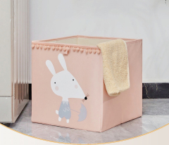 Matorino -Foldable Animal Cube Storage Bins Fabric Toy Box/Chest/Organizer for Kids Nursery, Non Woven Fabric and Cardboard Kids Storage Bin Fabric Boxes for Storage Toy Storage Organizer