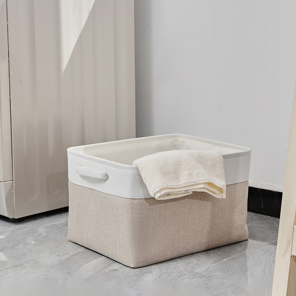 Matorino -Storage Bins Fabric Storage Basket for Shelves for Organizing Closet Shelf Nursery Toy Decorative Closet Organizer Bins with Handles