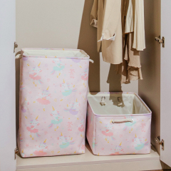 Matorino -Colorful Cute Fabric Storage Bins for Organizing, Foldable Closet Storage Boxes for Shelves, Clothes Baskets with Cotton Rope Handles
