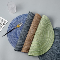 Matorino-Colorful Round Braided Placemats, Washable Round Placemats for Kitchen Dining Table, Round Indoor Woven Fabric Table Mats,