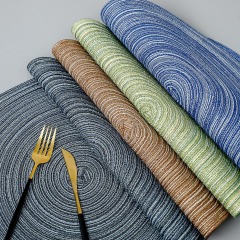 Matorino-Colorful Round Braided Placemats, Washable Round Placemats for Kitchen Dining Table, Round Indoor Woven Fabric Table Mats,