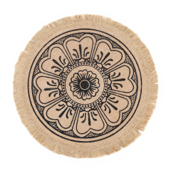 Matorino-Everyday use Round Braided Placemats Circle Jute Table Mats Heat Resistant Woven Placemats for Plates Dining Kitchen Dinner Decor