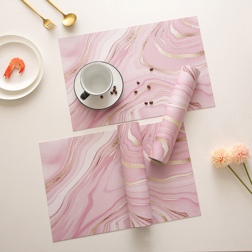 Matorino-Placemats with Coasters Dual Sided Heat Stain Resistant Place Mats Faux Leather Table Mats Non-Slip Waterproof Oil-Proof Washable Wipeable Table Placemats for Dining Patio Table Kitchen