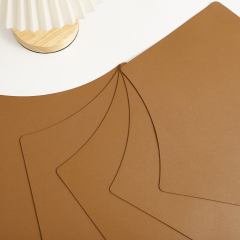 Matorino-Round Table Placemats Wedge Placemat, Non Slip Heat Resistant Woven Vinyl Table Mats, Wipe Clean Indoor and Outdoor Decoration