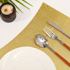 Matorino-Round Table Placemats Wedge Placemat, Non Slip Heat Resistant Woven Vinyl Table Mats, Wipe Clean Indoor and Outdoor Decoration
