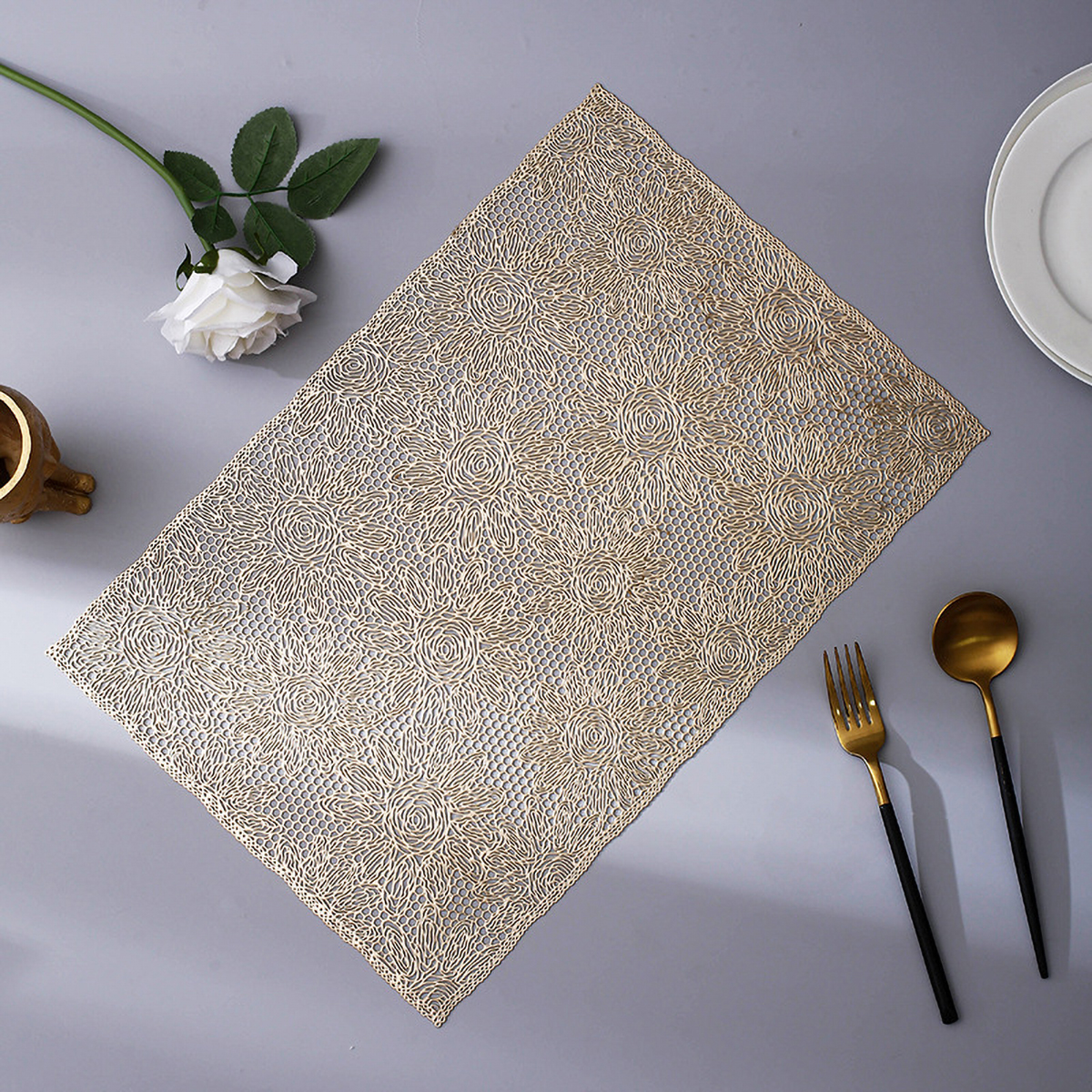 Matorino-Plastic Waterproof Placemats,for Dining Table Wipe Clean Washable Tablemats, Vinyl PVC Table Mats for Kitchen for Dining Table.